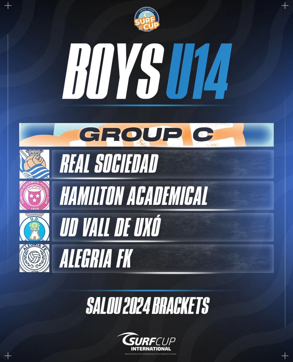 AcciesFCAcademy's tweet image. Next week our U11, U12, U13 and U14 squads head to Spain to participate in the Surf Cup!
#AcciesAcademy
🔴⚪️⚽️🏆🇪🇸