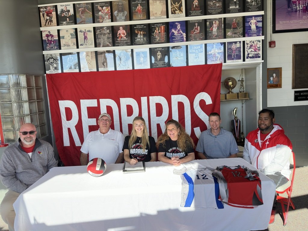 Congrats to Bailey Neibch on signing to play volleyball at Rend Lake College. Way to go Bailey!!  We are proud of you! #RedbirdPride