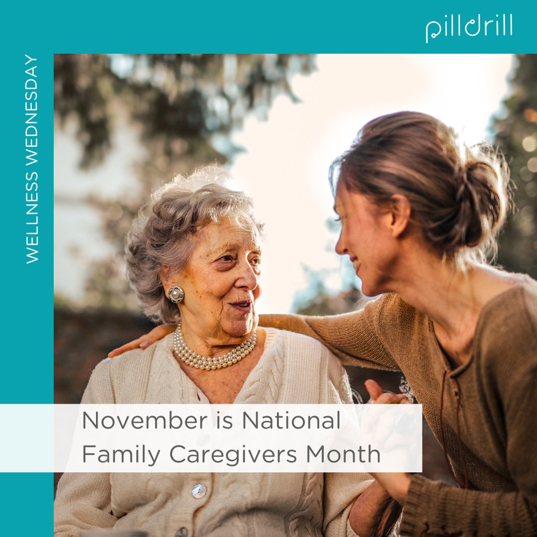 November is National Family Caregivers Month—a time to honor the unsung heroes supporting loved ones. PillDrill helps caregivers manage medication with:
✅ Timely reminders
✅ Real-time updates
✅ Custom schedules

#WellnessWednesday #Caregivers #MedicationManagement #PillDrill
