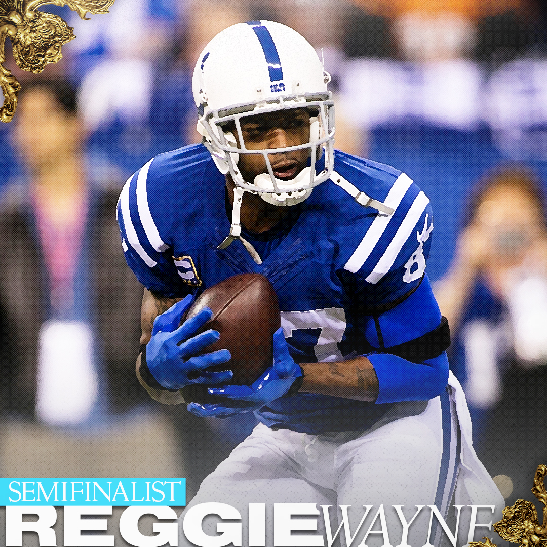 ProFootballHOF's tweet image. A Super Bowl champion, the @Colts&apos; all-time leader in games played (211) and a member of the Colts&apos; Ring of Honor, Reggie Wayne is now a Semifinalist for the Pro Football Hall of Fame&apos;s Class of 2025. #PFHOF25