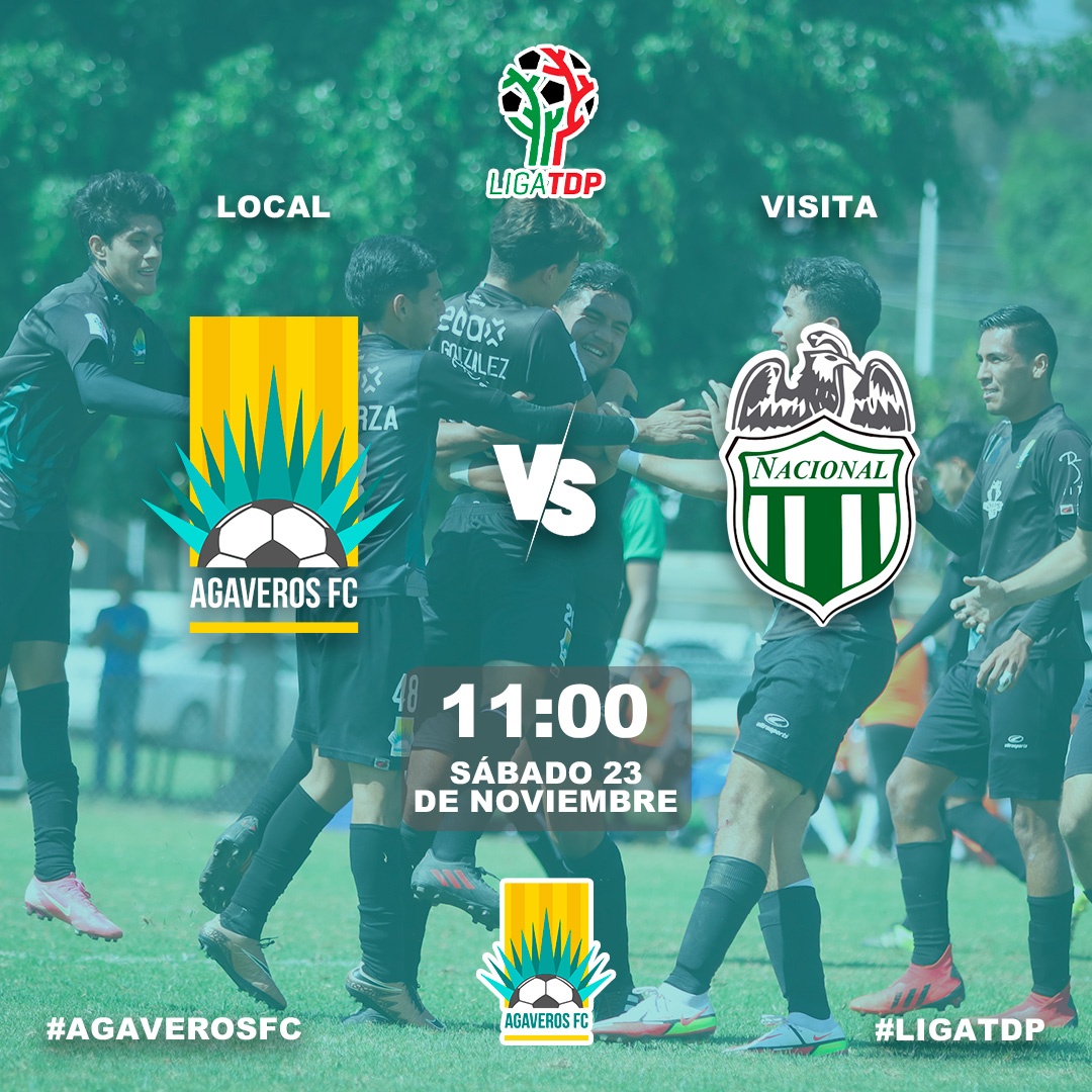 agaveros_fc's tweet photo. En esta 9na jornada, nos toca jugar contra Nacional! ⚽

📆 Sábado 23 de Noviembre a las 11:00a.m.

Nuestros jugadores han trabajado sin descanso y están preparados para dejar el alma en la cancha. ¡Acompáñanos a luchar por el triunfo! 🏆

#LigaTDP #AgaverosFC #OrgulloDeLaTierra https://t.co/k4swHoCuaF