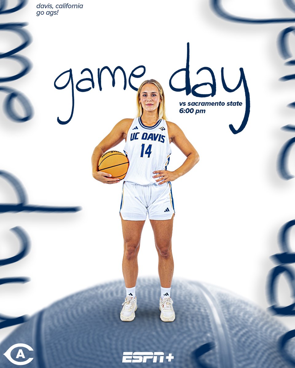 ucdaviswbb's tweet photo. All Set for Sac State 😤
🆚 Sacramento State
⏰ 6:00 p.m.
📺 ESPN+
📍 University Credit Union Center
#GoAgs | @ucdavisaggies https://t.co/yWxzrbcEtU