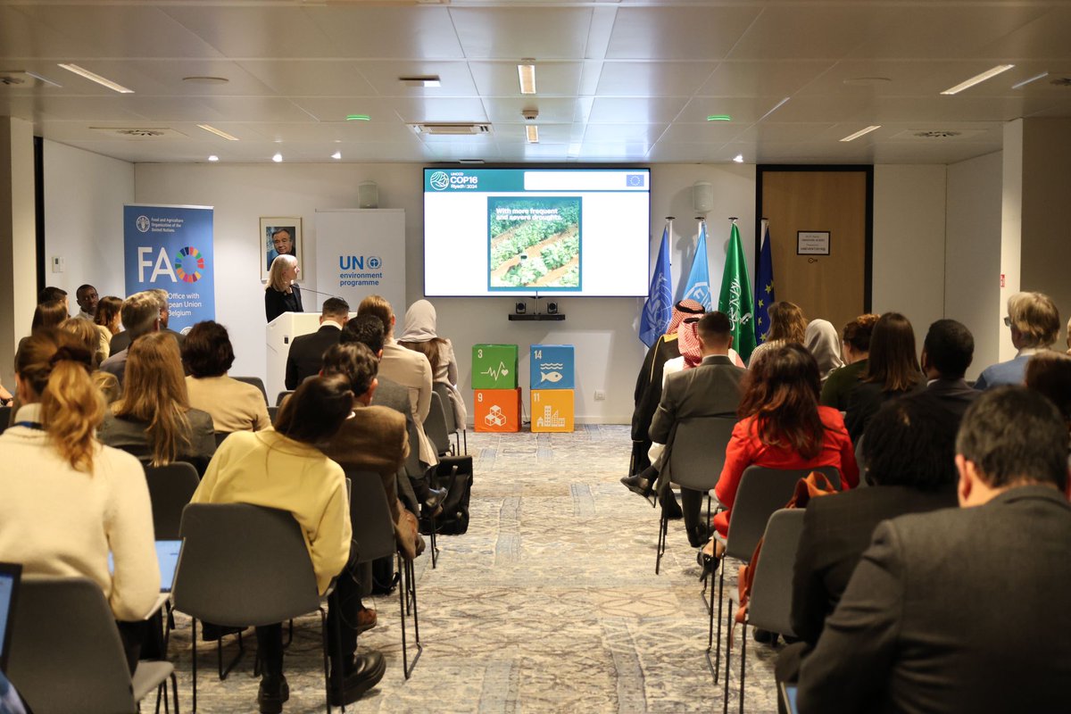 <a href="/Raschad_AK/">Raschad Al-Khafaji</a> <a href="/maumartina/">Maurizio Martina</a> <a href="/LI_Lifeng_FAO/">Lifeng LI</a> <a href="/FAOLandWater/">FAO Land, Soil and Water</a> <a href="/UNCCD/">UN Land and Drought</a> <a href="/UNEP_Europe/">UN Environment Programme (UNEP) Europe 🌱</a> <a href="/UNinBrussels/">United Nations in Brussels</a> <a href="/Cop16Riyadh/">COP16 Riyadh</a> <a href="/KSAmissionEU/">KSA Mission to EU</a> <a href="/EU_ENV/">EU Environment</a> <a href="/EU_Partnerships/">EU International Partnerships 🇪🇺</a> A special thank you also to <a href="/KSAmissionEU/">KSA Mission to EU</a>, <a href="/EU_ENV/">EU Environment</a> &amp; our distinguished guests &amp; speakers for joining us ahead of #UNCCDCOP16 to advocate for more investments &amp; action to restore land &amp; boost drought resilience for the benefit of people &amp; planet. #UNITED4LAND #4Betters