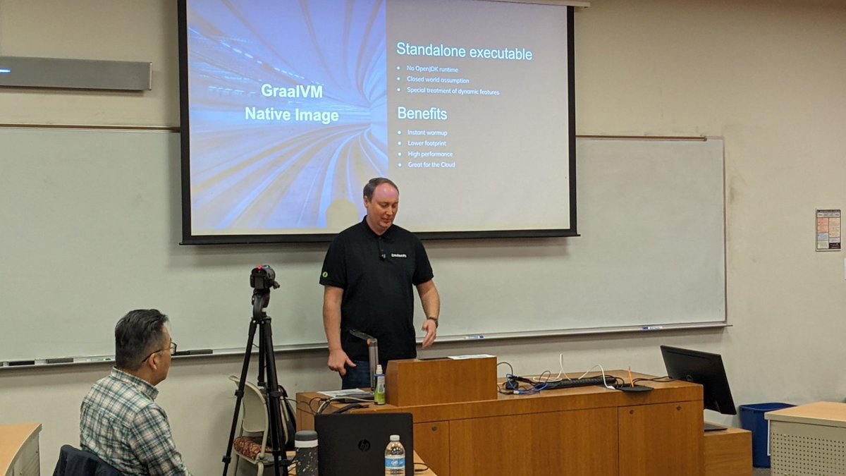 mgrygles's tweet image. Our second speaker @cjug last evening: the amazing @dchuyko #debug #NativeJava #JVM #GraalVM #bellsoftware