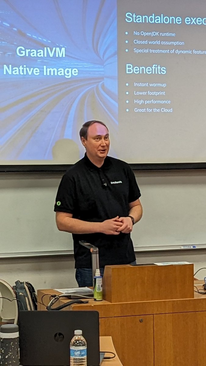 mgrygles's tweet image. Our second speaker @cjug last evening: the amazing @dchuyko #debug #NativeJava #JVM #GraalVM #bellsoftware
