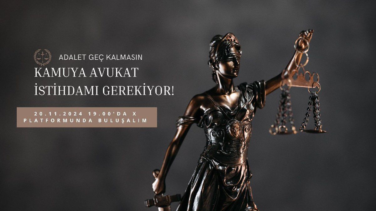 Artan mezun sayısı, özel sektörde iş bulma sorunu, kamuda çok fazla yükselen atama puanları, kamuda fazlasıyla eksik olan avukat sayısı ve yerleşmek isteyen binlerce işsiz genç meslektaş… Dolayısıyla meslektaşlarımız atanmak istiyor.
#HukukçularAtamaBekliyor