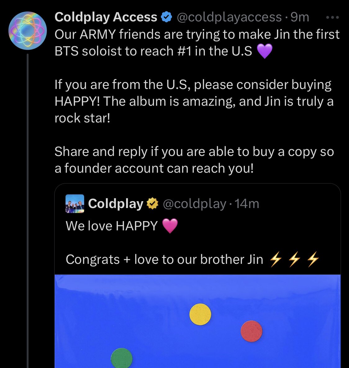 tksovers's tweet photo. Coldplay and Coldplayers 🫂♡ https://t.co/Ugg3E4elbT