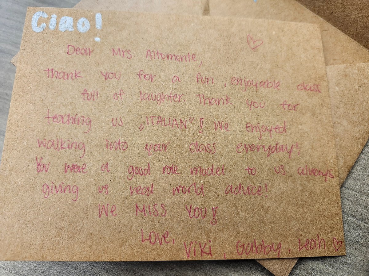 Grazie ragazze! You made my day :) 
My goal is to inspire my students to live meaningful lives and reach their full potential :)