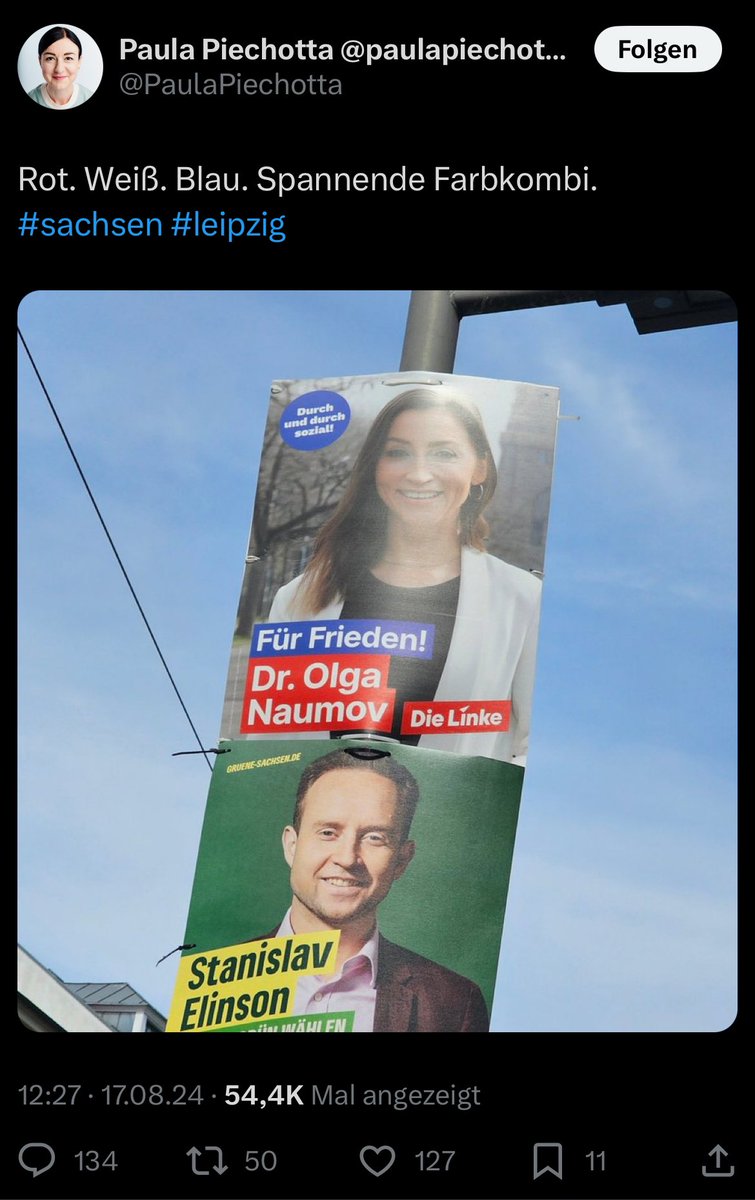 An die #Habeck4Kanzler Bubble und Grünen Wähler:innen, die sich über Kritik von der Linken ggü. den Grünen echauffieren: Ich erinnere an Paula #Piechotta (Grüne), welche meinte, im sächs. Landtagswahlkampf Stimmung gegen Die Linke machen zu müssen, während die AfD bei 30% liegt.