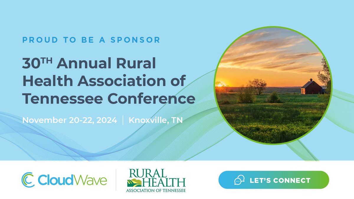 All set up in Knoxville, TN for the <a href="/TNRuralHealth/">Rural Health Association of TN</a> 30th annual conference. <a href="/GoCloudWave/">CloudWave</a> looks forward to discussing the benefits of cloud-based #healthcare and enhanced #cybersecurity for organizations of all sizes. bit.ly/489cVas #RuralHealthcare