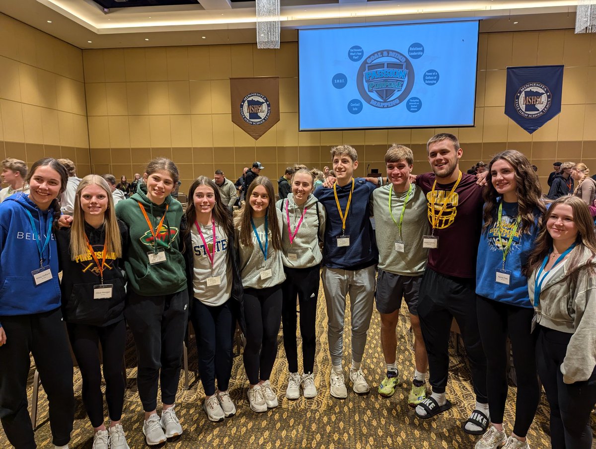 ActivitiesPi's tweet photo. Be encouraged people! We have some great student leaders in Pine Island and in other area schools! Mr. Horner and I took 11 juniors and seniors to the MSHSL Together 3.0 conference at the Mayo Civic Center today to collaborate with leaders from other schools. https://t.co/qNBd70UerW
