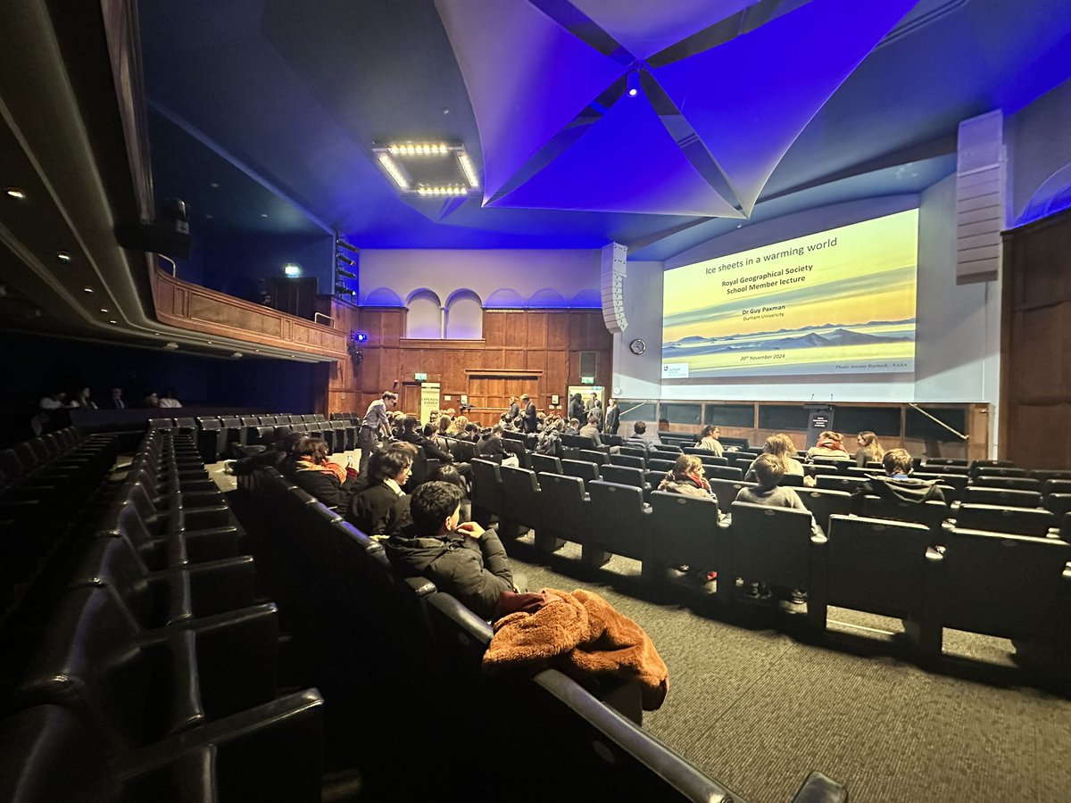 MissFBrett's tweet photo. Great evening lecture at the @RGS_IBG in London with some of our Year 12 Geographers 🌎 learning all about the Earths ice sheets and glaciers ❄️ @DartfordGS #DGS #dgs2024 https://t.co/TlloJXUcdJ