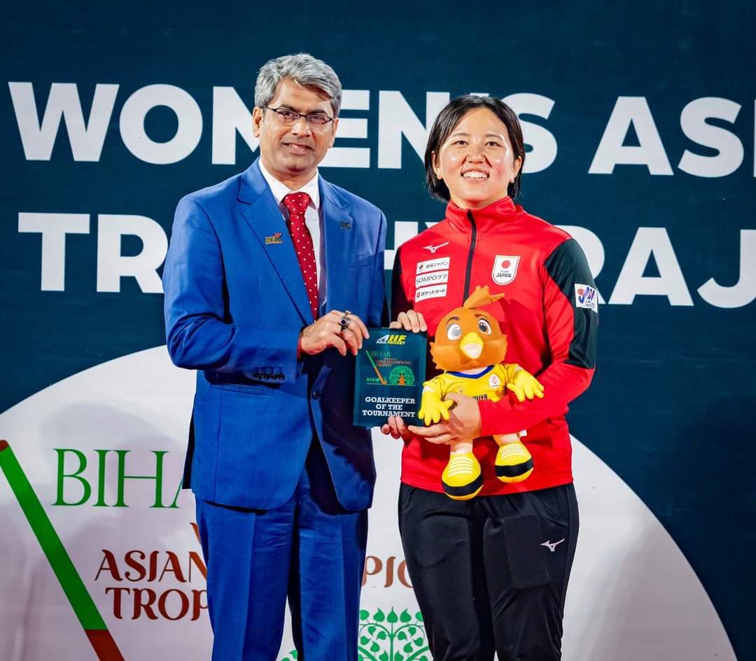 yuvva_bharat's tweet photo. Bihar Women’s Asian Champions Trophy Rajgir 2024 🏑
Best Goal Keeper of the tournament - Kudo Yu 🇯🇵
Shirt # 34
#BiharWACT2024Final #WomensAsianChampionsTrophy #HockeyKaParvBiharKaGarv
#BWACT2024 #Asiahockey
@FIH_Hockey @TheHockeyIndia
@asia_hockey https://t.co/b2OdOMGKcu