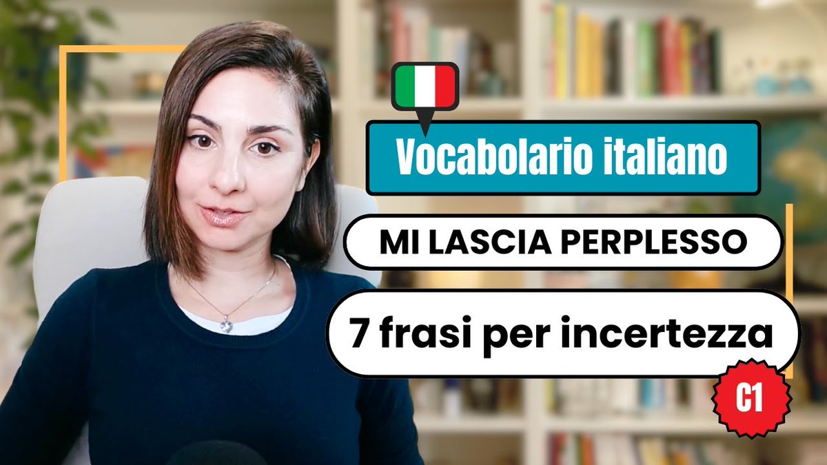 Nuova lezione! 🇮🇹
*Clicca il link in bio per vederla subito* 👆🏻
 Learn Italian Vocabulary C1: mi lascia perplesso | 7 frasi per incertezza #youritalianteacher i.mtrbio.com/jwgwipjbdg