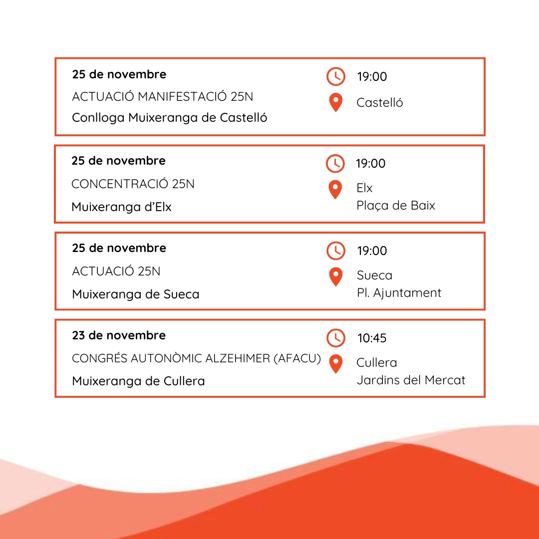 Tornem! Ací teniu l'agenda muixeranguera per a la setmana #LesMuixeranguesFemPinya #AgendaMuixeranguera