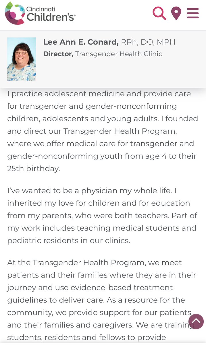 libsoftiktok's tweet photo. This is the Director of the Trans Health Clinic at @CincyChildrens. She treats patients as young as four. She’s transing 4-year-olds https://t.co/foDhB0Khrd