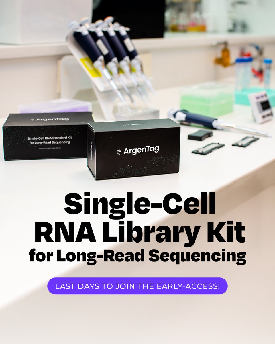 ArgenTag (@argentagbio) on Twitter photo Interested in high-resolution, easy-to-use single-cell RNA sequencing?
The ArgenTag Early Access Program is almost finished. Try our kits with <a href="/nanopore/">Oxford Nanopore</a> or @pacbio sequencers.
Join us at argentag.com or contact us at welcome@argentag.com!
#singlecell #rna #longread Interested in high-resolution, easy-to-use single-cell RNA sequencing?
The ArgenTag Early Access Program is almost finished. Try our kits with <a href="/nanopore/">Oxford Nanopore</a> or @pacbio sequencers.
Join us at argentag.com or contact us at welcome@argentag.com!
#singlecell #rna #longread