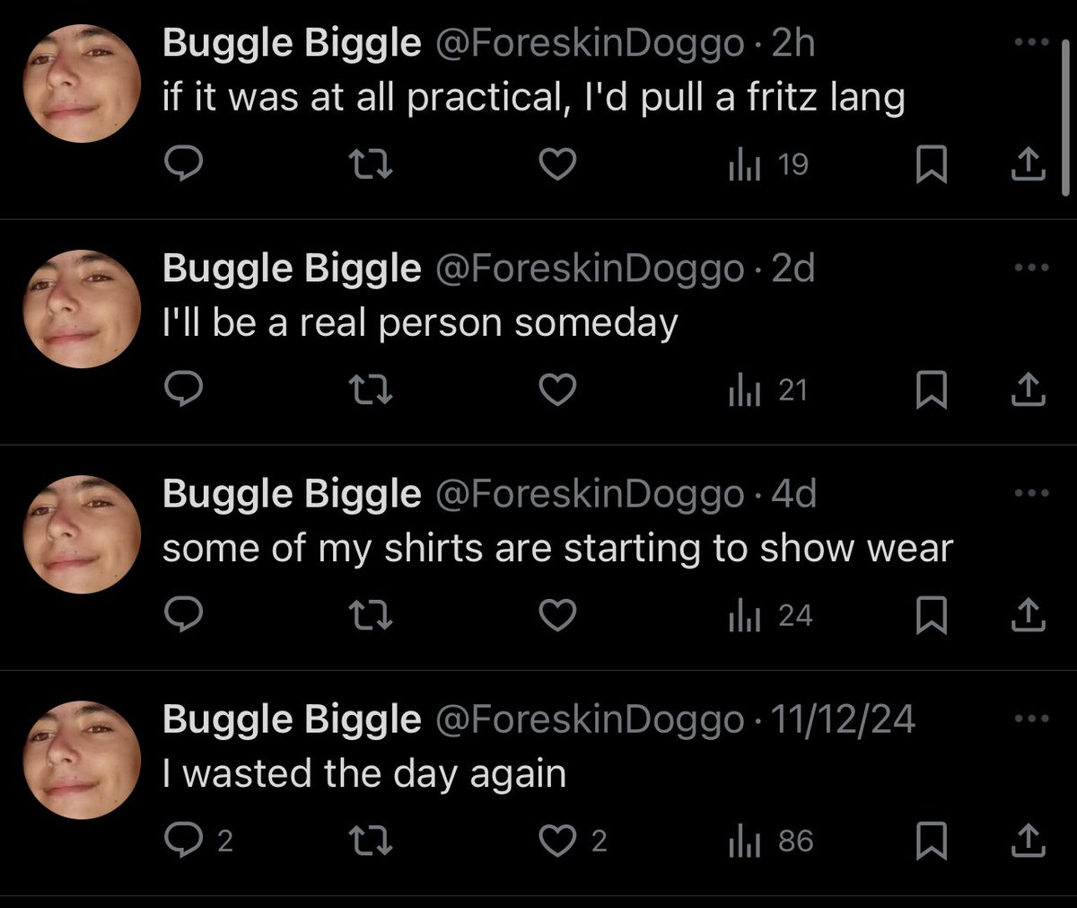 kemo1sabe's tweet photo. @ForeskinDoggo dude im 12 and this is so deep, thank you for changing my whole life https://t.co/JV2CJX3zN3