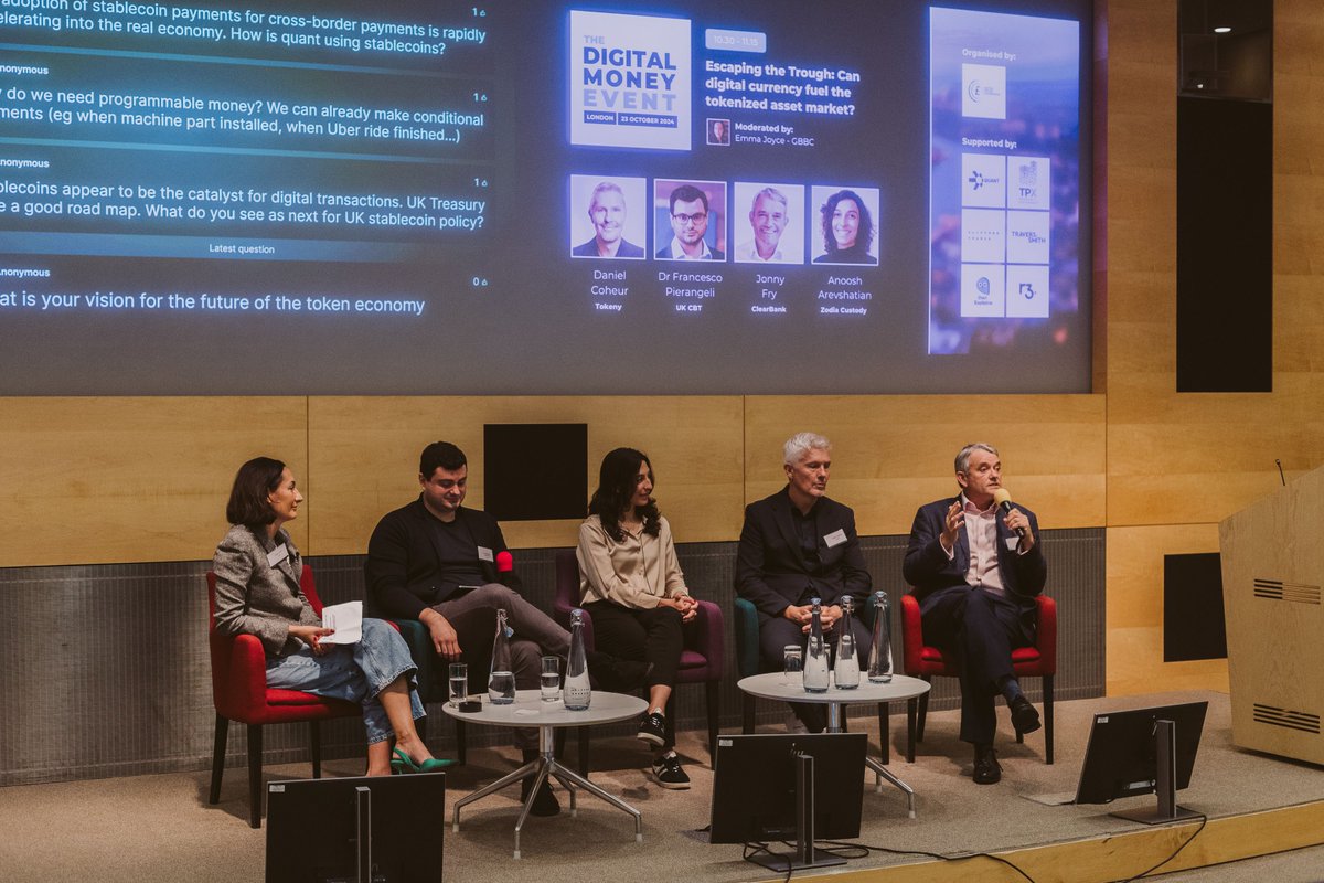 The photo gallery from the Digital Money Event 2024 is now live! 🥳 Here's a very small selection of the photos, featuring Martin Hargreaves (#Quant), Richard G. Brown (#R3), Antony Abell (#TPX), Jonny Fry (#Clearbank), among others. Check out the full gallery 👉