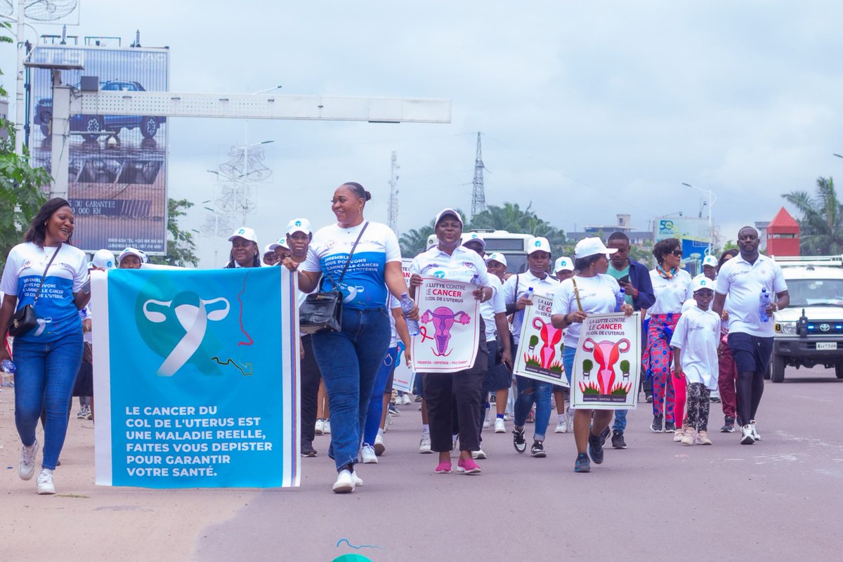 We were delighted to join @MinSanteDRC, <a href="/WHO/">World Health Organization (WHO)</a>, <a href="/OMSRDCONGO/">OMS RDC</a> &amp; others last week for the Nat'l Forum for #CervicalCancerElimination &amp; a march through Kinshasa. DRC plans to introduce the #HPV vaccine, which prevents cervical cancer, in 2026.

acp.cd/sante/la-vacci…