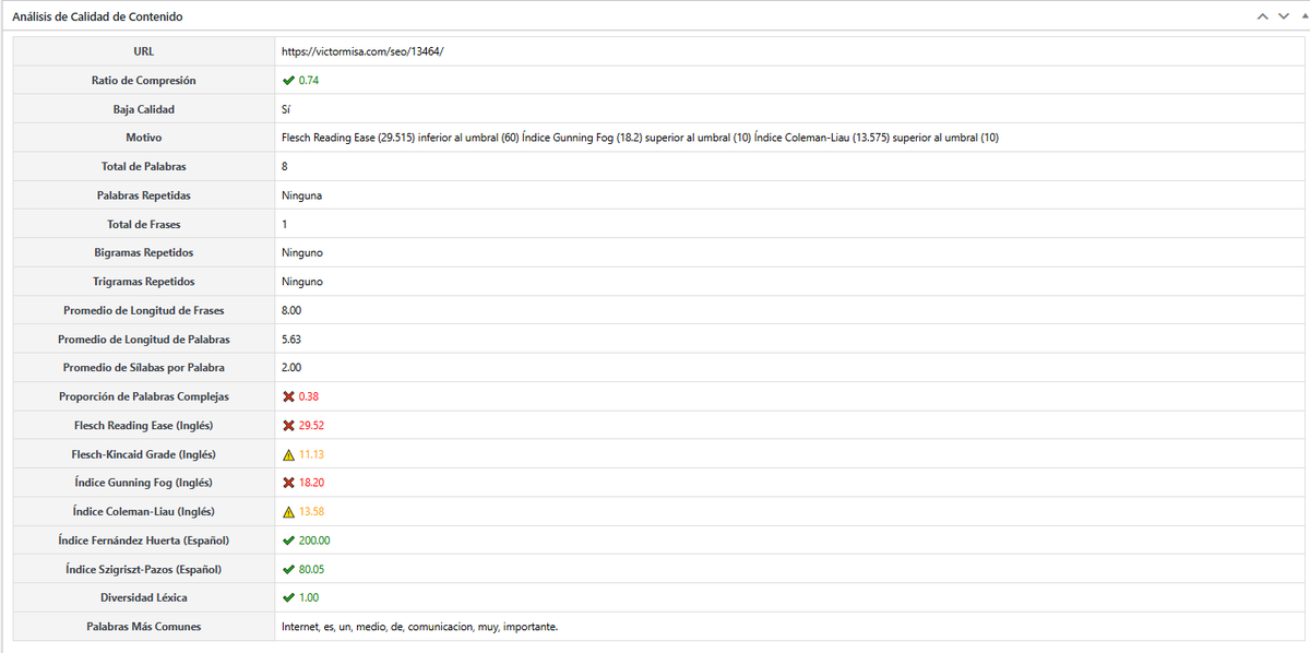 A raíz de desarrollar un plugin para evaluar la calidad del contenido, me di cuenta de que hay ciertas métricas que se utilizan de forma diferente dependiendo del idioma, específicamente entre español e inglés. Esto es algo que desconocía y que considero importante compartir, ya