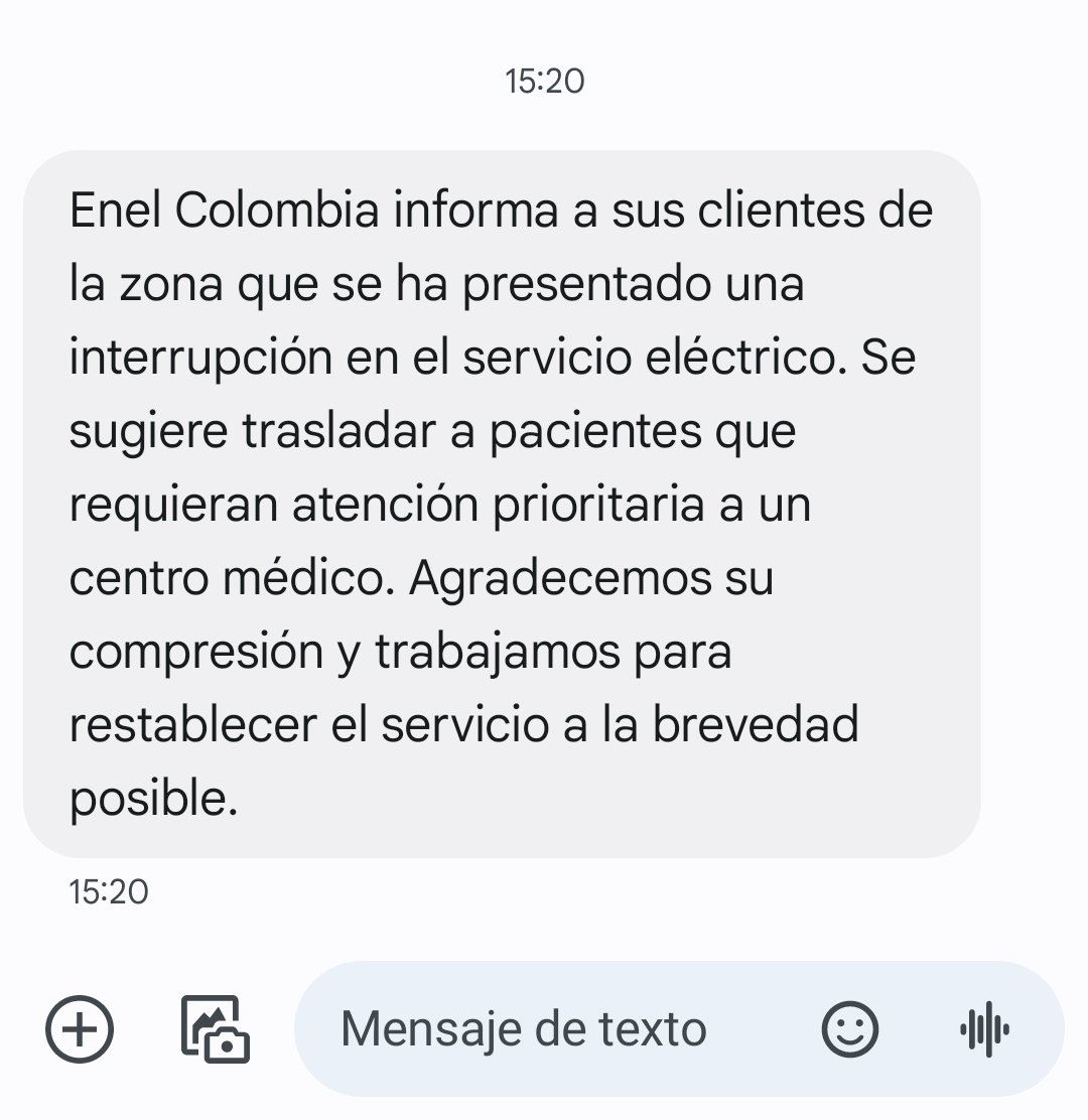 <a href="/Bogota/">Alcaldía de Bogotá</a> sin agua, niluz, pero si pagando altas tarifas a <a href="/EnelClientesCO/">Servicio Enel Colombia</a> <a href="/EnelColombia/">Enel Colombia</a> Mi mamá #discapacidad no se puede llevar porque edificio no tiene ascensor. Lo q pase es responsabilidad de <a href="/CarlosFGalan/">Carlos F. Galán</a> <a href="/ConcejoDeBogota/">Concejo de Bogotá</a> SOS <a href="/ActualidadRT/">RT en Español</a> <a href="/cancinodiegoa/">Diego Cancino</a> <a href="/RocioDussanPer/">Concejal Rocío Dussán Pérez</a>