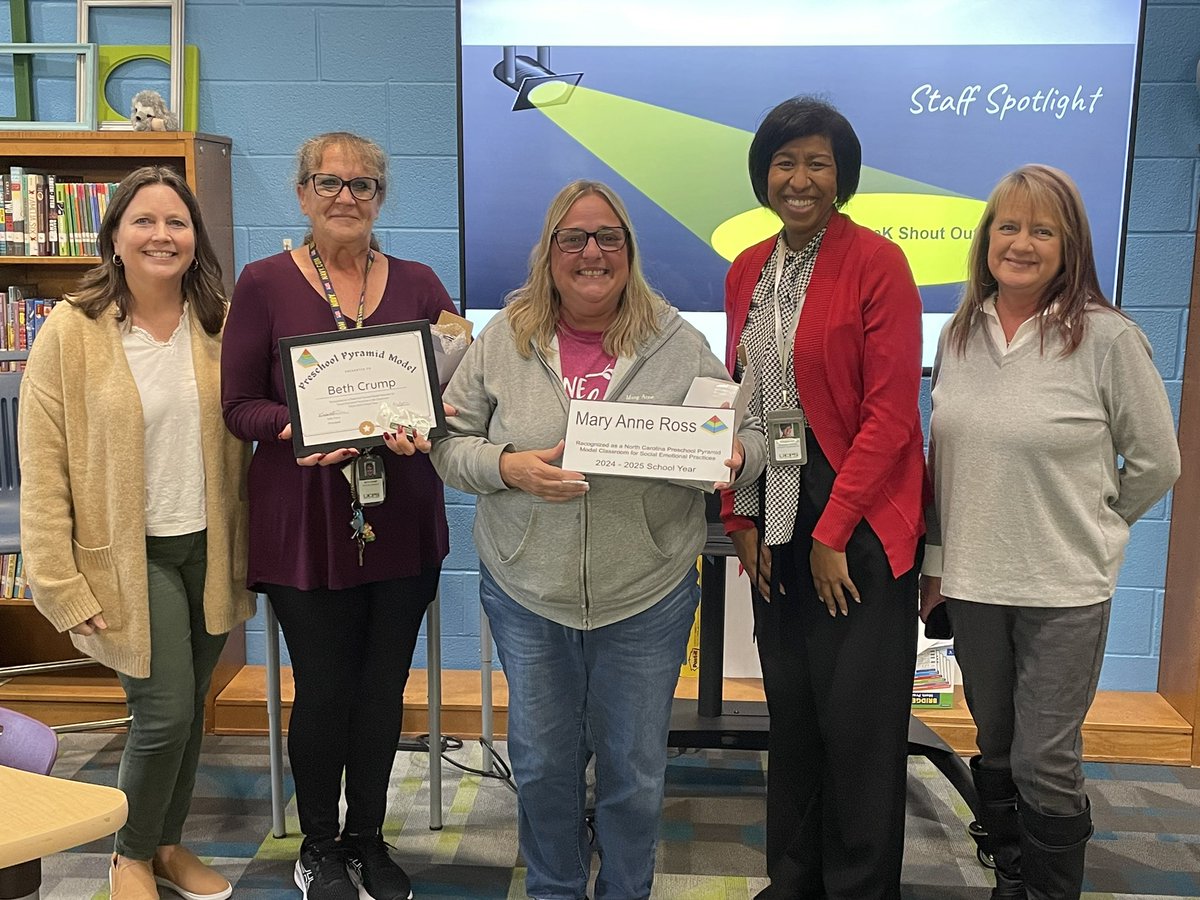 SardisESNC's tweet photo. Ms. Ross &amp; Mrs. Crump were honored today for becoming a Pyramid Model classroom! CoNgRaTuLaTiOnS!!!🌟💫💯 #LeadingWithPurpose @kellylmarks54 @AGHoulihan @UCPSNC @boatcandice https://t.co/9SxxmhDd1J