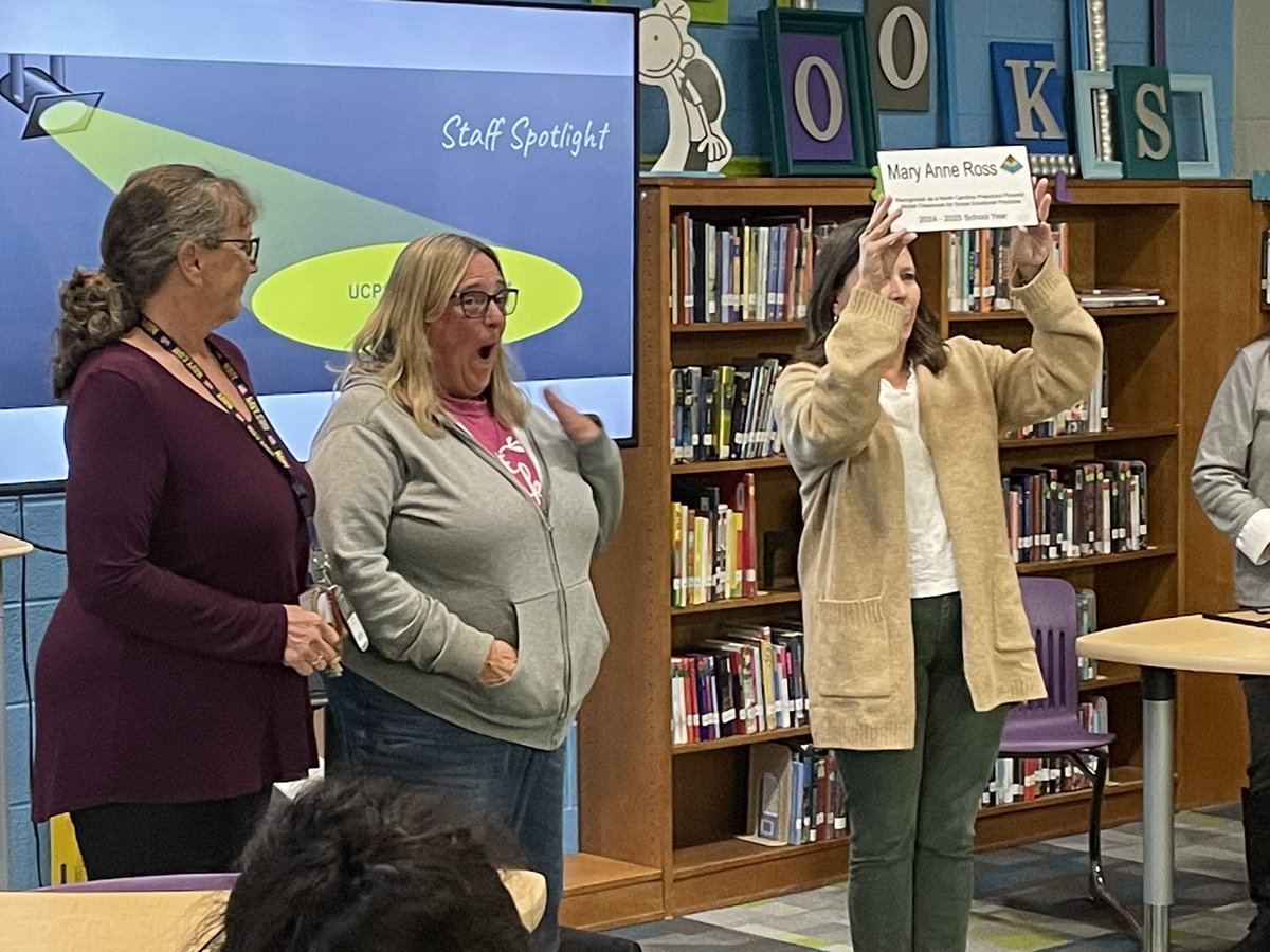 SardisESNC's tweet photo. Ms. Ross &amp; Mrs. Crump were honored today for becoming a Pyramid Model classroom! CoNgRaTuLaTiOnS!!!🌟💫💯 #LeadingWithPurpose @kellylmarks54 @AGHoulihan @UCPSNC @boatcandice https://t.co/9SxxmhDd1J