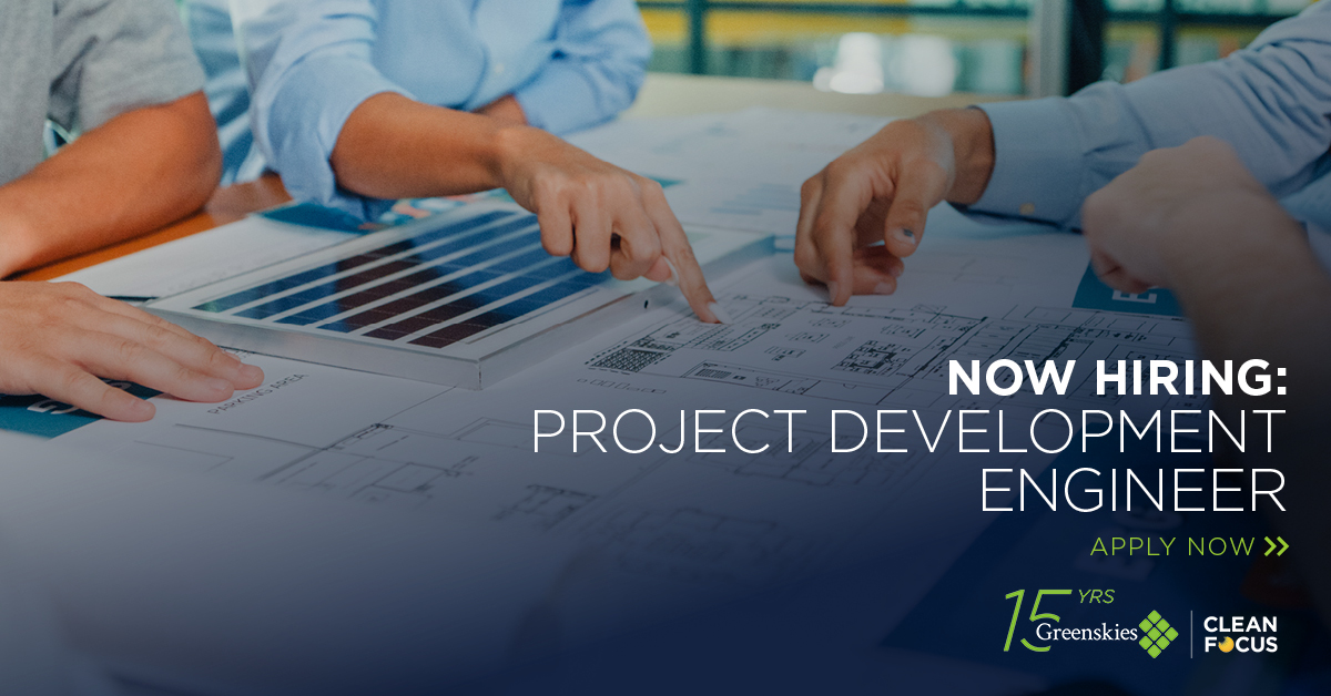 #NowHiring a #ProjectDevelopmentEngineer! This role provides technical leadership for 1-100 MW #solar PV projects, including design, production forecasting, permitting and interconnection. To learn more &amp; apply visit greenskies.com/about/careers/… #Hiring #SolarJobs #RenewableEnergyJobs