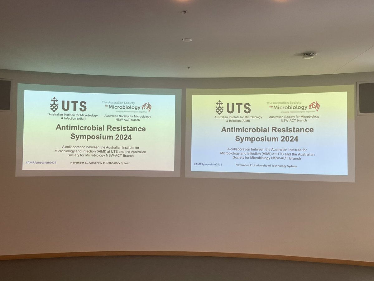 Australian Institute for Microbiology & Infection (@aimi_uts) on Twitter photo We’re all set up and ready for an amazing day of #AMR talks at the #AIMI x <a href="/ASM_NSWACT/">ASM NSW/ACT Branch</a> Antimicrobial Resistance Symposium!
#microbiology We’re all set up and ready for an amazing day of #AMR talks at the #AIMI x <a href="/ASM_NSWACT/">ASM NSW/ACT Branch</a> Antimicrobial Resistance Symposium!
#microbiology