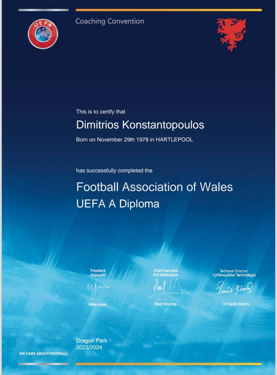 One more step 💪 
Big thanks to <a href="/FAWales/">FA WALES</a> and <a href="/FAWCoachEd/">⚽️ FAW Coaching</a> for a highly educational course 🙌