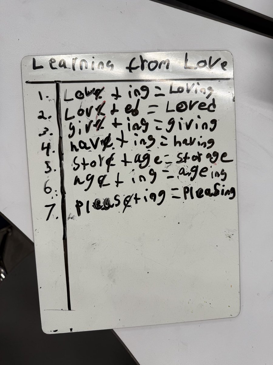 mrcdoublet's tweet photo. Learning from LOVE. A few days ago, a student asked, “What is the <e> doing in love if it’s not making the vowel long?”Today, we investigated and found that we can learn a lot from the word love. ⁦@Woodman_Wolves⁩ ⁦@GEDSB⁩ #structuredwordinquiry https://t.co/DUcUxZvFTu
