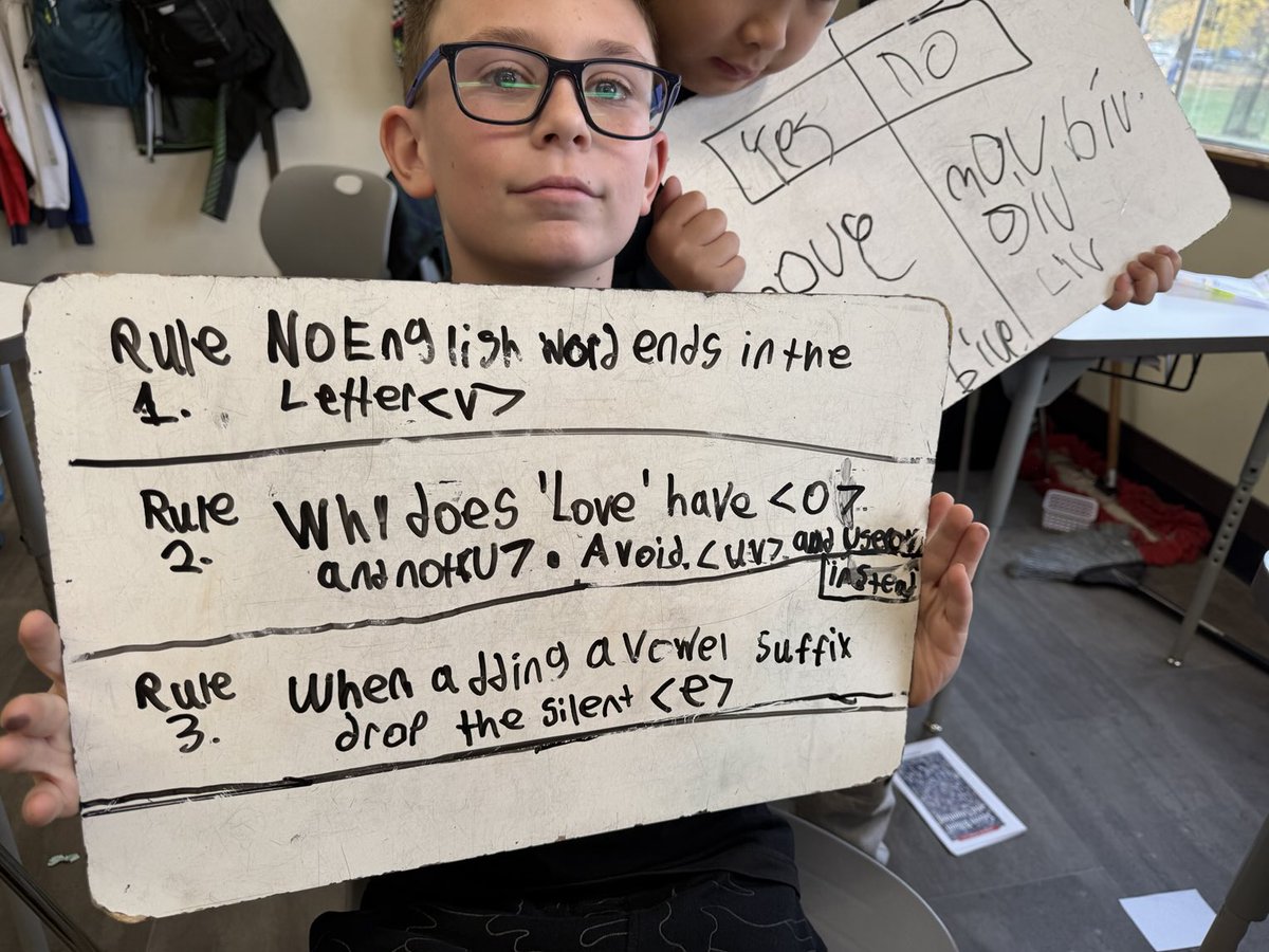 mrcdoublet's tweet photo. Learning from LOVE. A few days ago, a student asked, “What is the <e> doing in love if it’s not making the vowel long?”Today, we investigated and found that we can learn a lot from the word love. ⁦@Woodman_Wolves⁩ ⁦@GEDSB⁩ #structuredwordinquiry https://t.co/DUcUxZvFTu