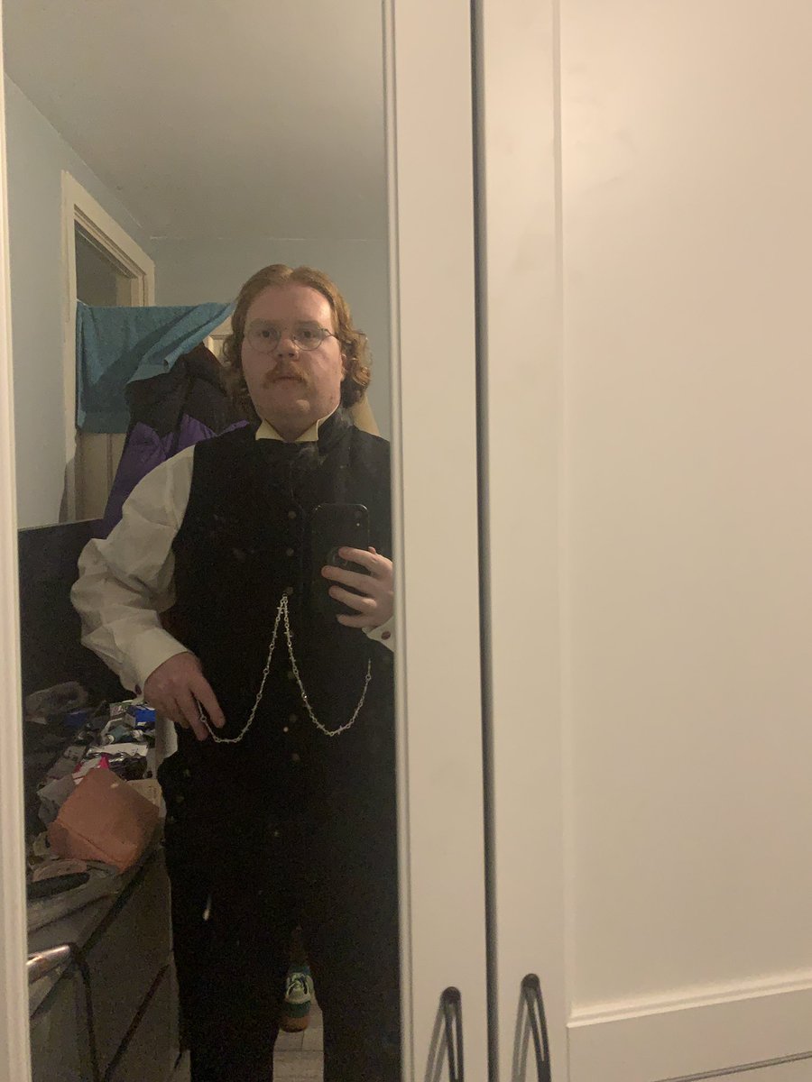 An outfit I put together to show off my new watch chains.