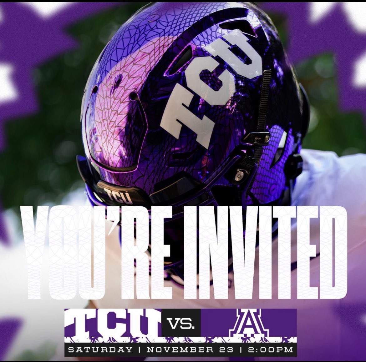 00GONESLIDE's tweet image. 💜🤍💜 @TCUFootball @DavidRobersond thank you for the invite ‼️