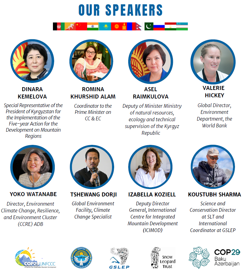 koustubh_sharma's tweet photo. Tune in to listen to a panel discussion hosted by @gslep_program and Kyrgyzstan on resource mobilization for #ClimateAdaptation in Asia's High Mountains.
Don't miss the power-packed panel represented by @WorldBank @theGEF @ADB_HQ @icimod @USAID @GEF_SGP &amp; #Snowleopard countries. https://t.co/PpyHpE0VS5