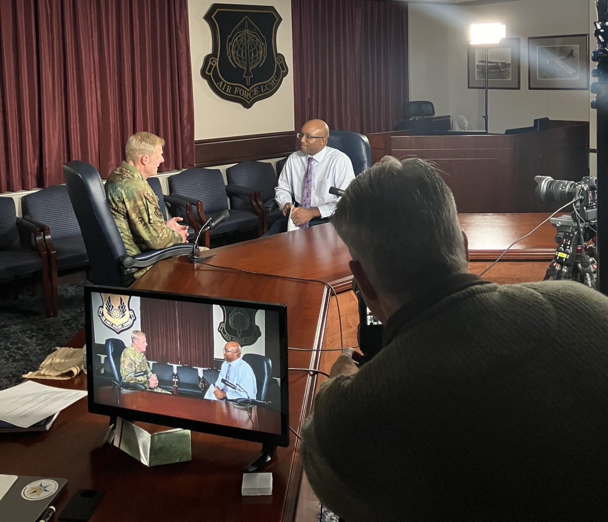 Behind the scenes: #AFLCMC Command Chief Timothy Weiser recently sat down for a “Leadership Log” #podcast discussion about readiness. 

Episode drops soon!