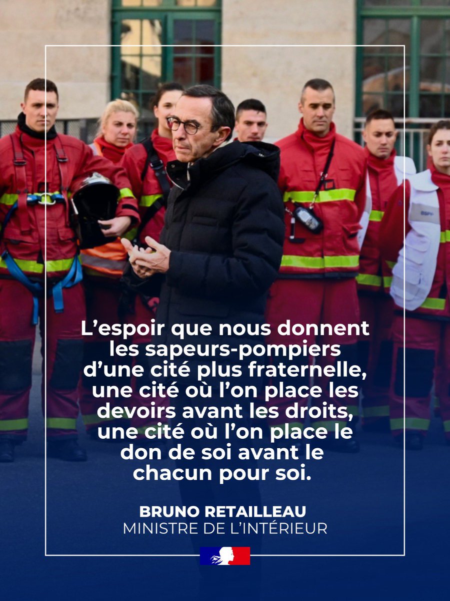 BrunoRetailleau's tweet photo. Vive les sapeurs-pompiers, honneur à tous les sapeurs-pompiers de France. https://t.co/EZQzfalmu9