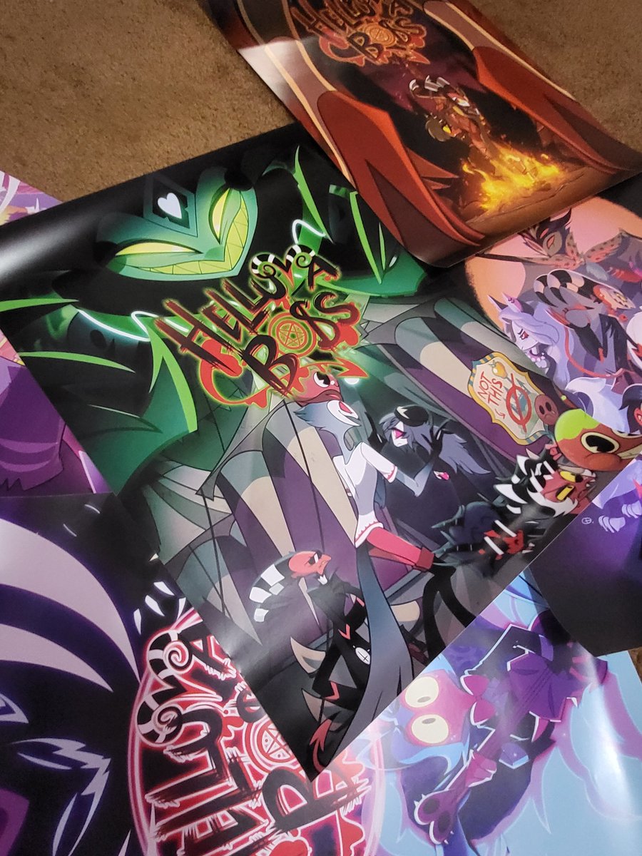 TwyloxStudios's tweet photo. My Helluva Boss posters arrived!!!! Definitely one of the best purchases I've made! 🖤
#HelluvaBoss #helluva #helluvabossposters #sharkrobot #HelluvaBossmerch #helluvamerch https://t.co/HUyh053m1h
