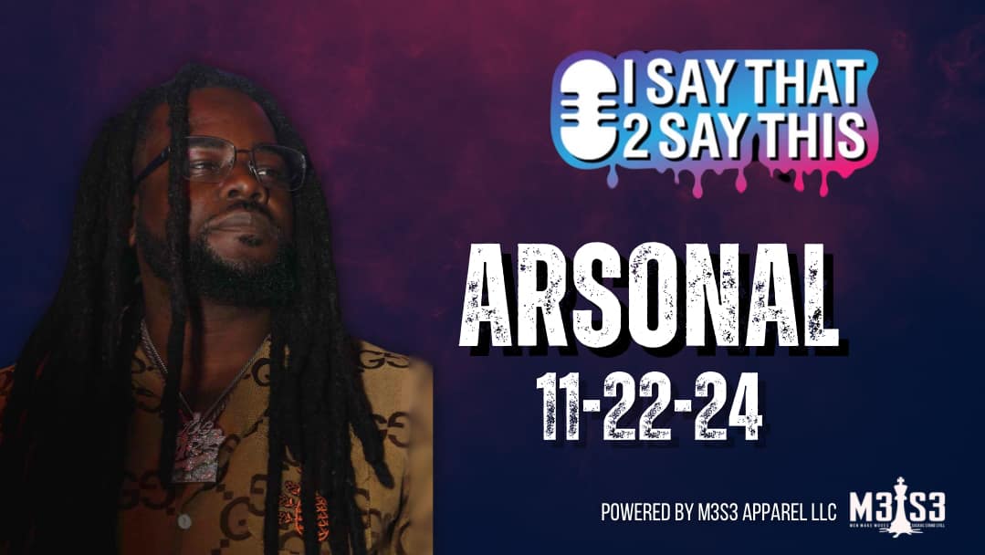 M3S3APPAREL's tweet photo. WE GOT BIG JERSEY @ARSONALDAREBEL SITTING WITH US TO HAVE A CONVERSATION! WHAT QUESTIONS SHOULD WE ASK?! #isaythat2saythispod #m3s3 #arsonal #podcast https://t.co/jpYljZGLTL