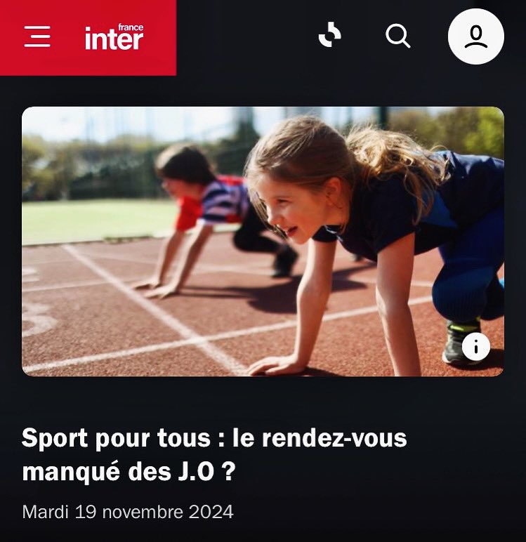 Guillaume Dietsch (@gdietsch1) on Twitter photo Toujours très heureux de participer au « Téléphone sonne » sur <a href="/franceinter/">France Inter</a> avec <a href="/FabSintes/">Fabienne Sintes</a> !
L’émission était consacrée à l’après JO et les réalités de l’héritage (déjà sacrifié ?) dans les clubs, les associations et l’EPS à l’école.
🎧 En podcast 👉 radiofrance.fr/franceinter/po… Toujours très heureux de participer au « Téléphone sonne » sur <a href="/franceinter/">France Inter</a> avec <a href="/FabSintes/">Fabienne Sintes</a> !
L’émission était consacrée à l’après JO et les réalités de l’héritage (déjà sacrifié ?) dans les clubs, les associations et l’EPS à l’école.
🎧 En podcast 👉 radiofrance.fr/franceinter/po…