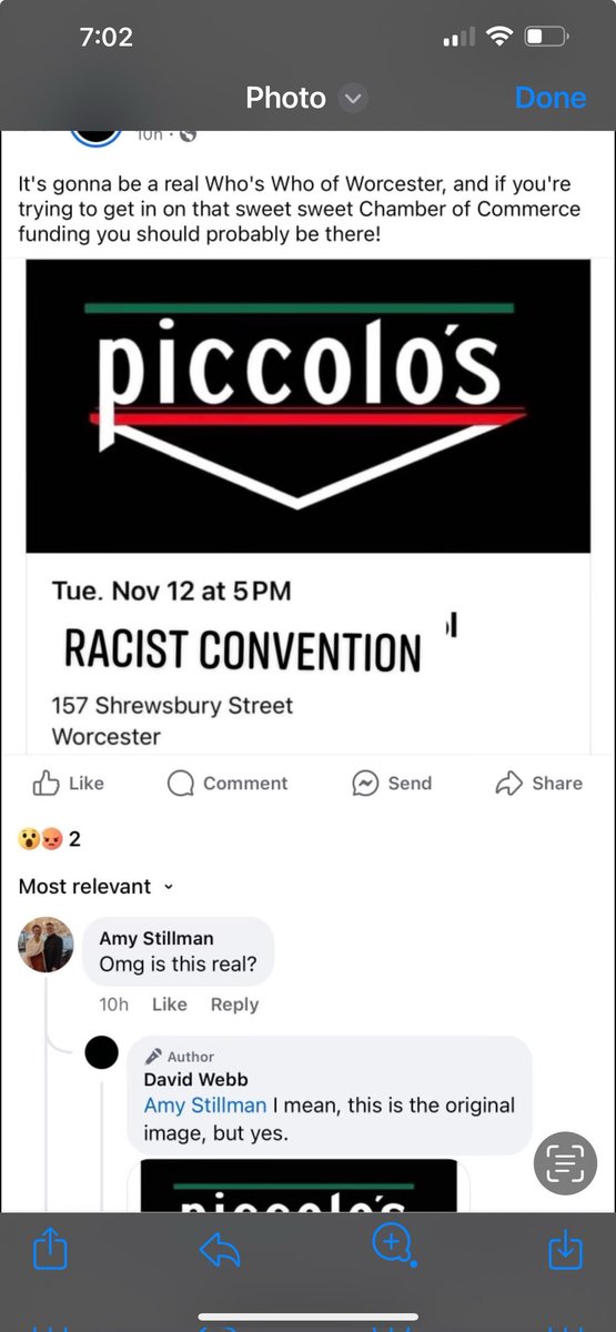 ComedyThick's tweet photo. @bill_shaner I was there. When I first saw David's face I thought he had been hit in the face and it was already bruising not thinking someone would mace someone with spray paint. I don't think it was politically charged where David posted this. WE all need to do better. https://t.co/mRJOxrPLMV