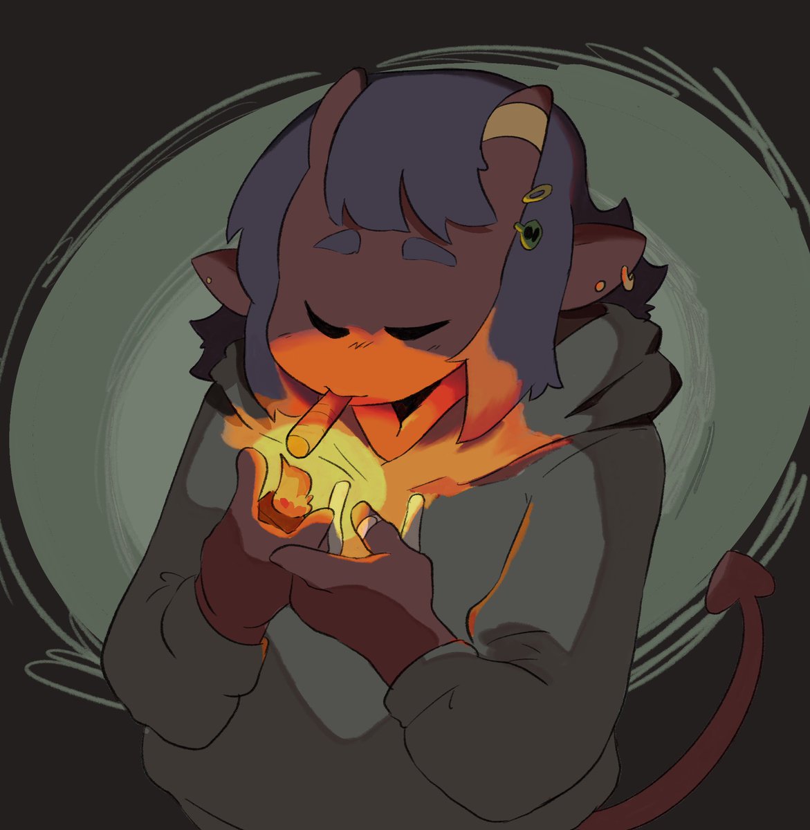 She stole that lighter 🔥#illusrtation