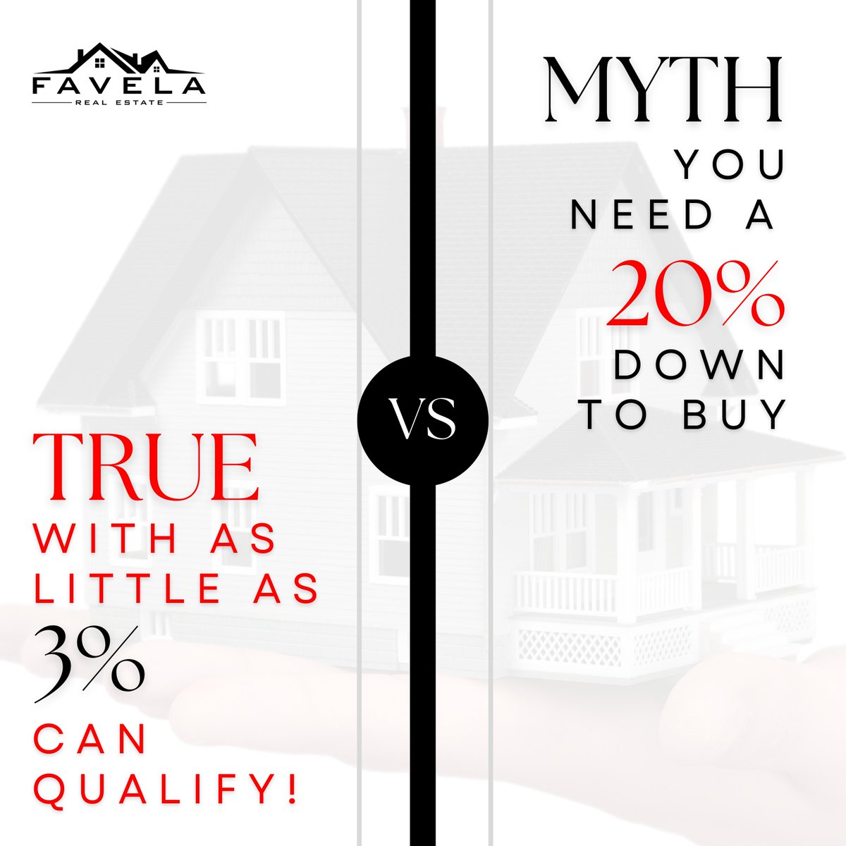FavelaRealEst's tweet photo. Real Estate Mythbuster Alert!  
Myth: You need 20% down to buy a home. 
Truth: Many qualify with just 3-5%! FHA loans make homeownership more accessible. 

Got a myth you want busted? Drop it below!  https://t.co/zM7iU7e4lx

#FavelaRealEstate #RealEstateMyths #HomeBuyingTips https://t.co/IFKmHMTrNH