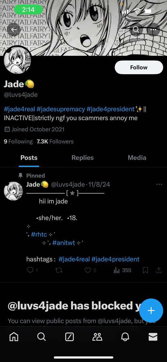 ariel_loveyq's tweet photo. Look out for jade @luvs4jade she is a scammer she scammed me out of 2.2m be careful https://t.co/JUUddtNUXC