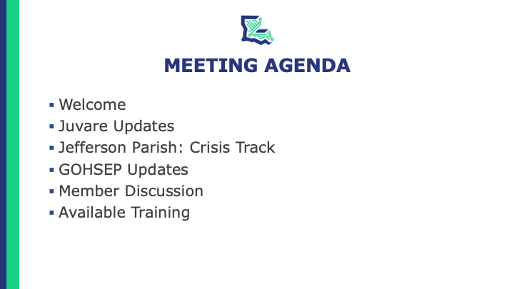 LAWebEOC's tweet photo. Our Q4 2024 meeting starts in fifteen minutes! Here's today's agenda. #WebEOC https://t.co/KoANM47CzQ