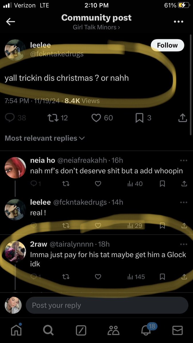 Kstvx's tweet photo. The “minors girl talk” page is fucking nuts considering this is what MINOR women are speaking about. HIGHSCHOOOLERS! https://t.co/s73dn4RsSs