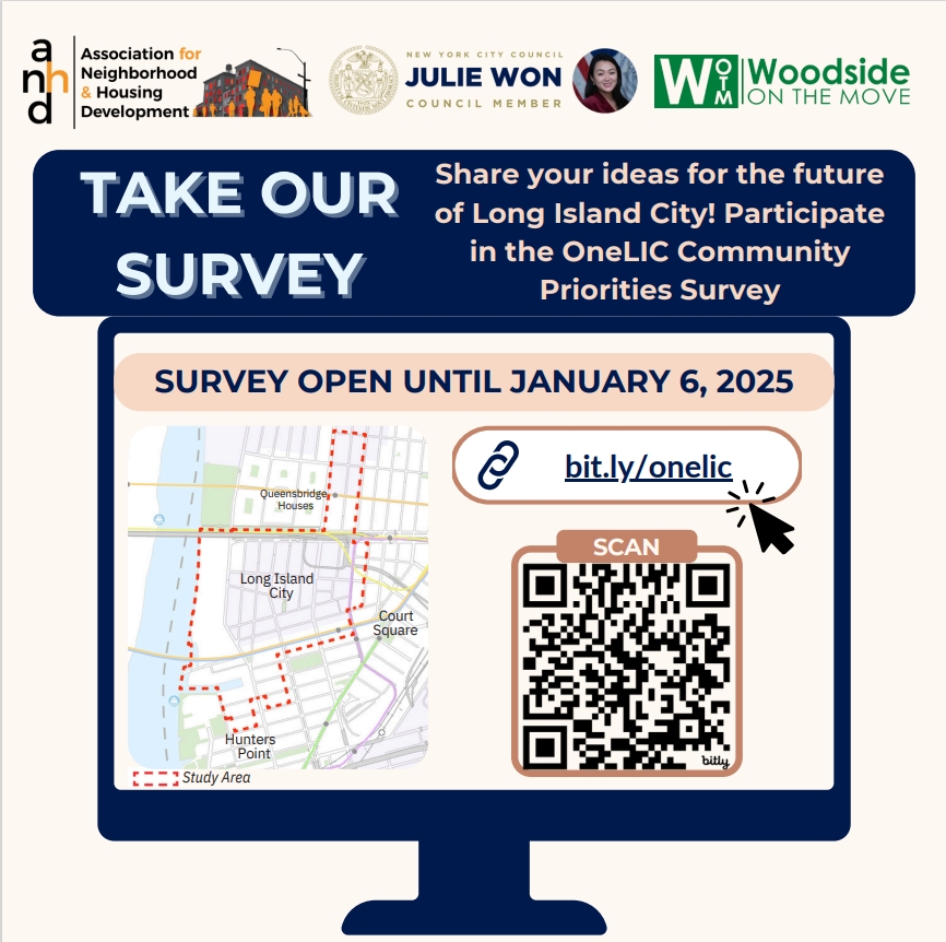 Riis_Settlement's tweet image. Calling all LIC residents! Make a difference today by taking the 5-minute OneLIC Community Priorities survey cognitoforms.com/AssociationFor….
Your feedback will inform future changes to our neighborhood. #longislandcity #riissettlement