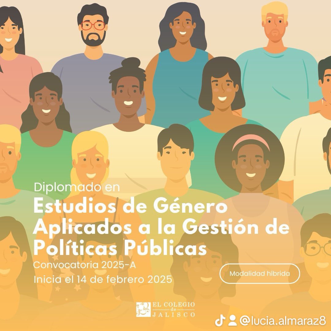 DraLuciaAlmaraz's tweet photo. 💁🏻♀️Este diplomado es una excelente oportunidad para adquirir herramientas en el diseño e implementación de políticas públicas con perspectiva de género #ColJal 👇🏻💜 https://t.co/PeNfkZmnCI