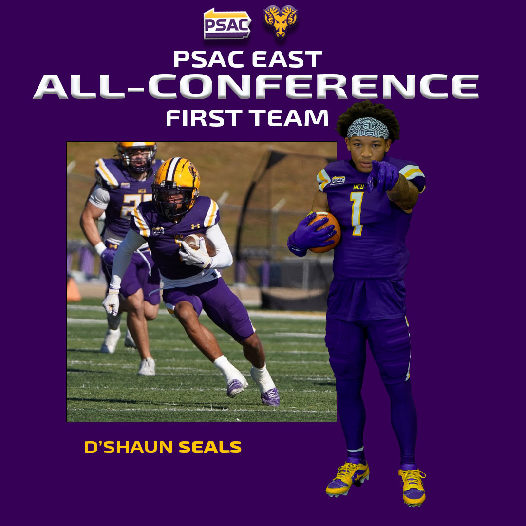 (2/3)FB: Congratulations to Cooper Jordan on being named PSAC East Offensive Player of the Year! Congratulations to Jordan, Shane Mosley, D'Shaun Seals, &amp;Connor Noble on earning First Team honors, while Abdul Stewart &amp;Sean Henry earn Second Team honors!
📰:wcupagoldenrams.com/news/2024/11/2…
